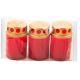 Candela plastic rosie cu capac 3/set M2 16H 